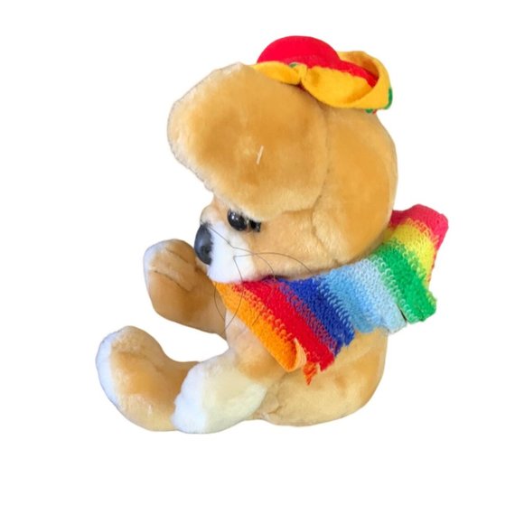 Goffa Plush Stuffed Animal Toy Chihuahua Dog Sombrero Sarape Shawl Pablo Vintage - Picture 2 of 6